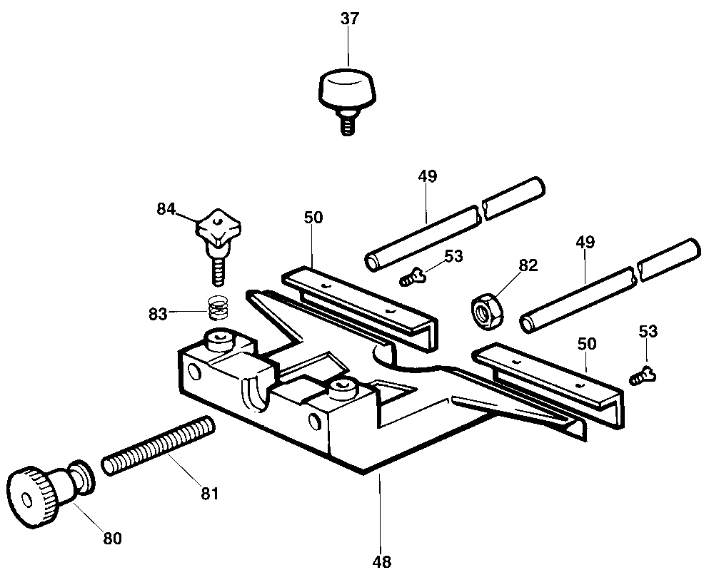 Default Diagram and Parts List for BD605A Type 1 Black and Decker Router